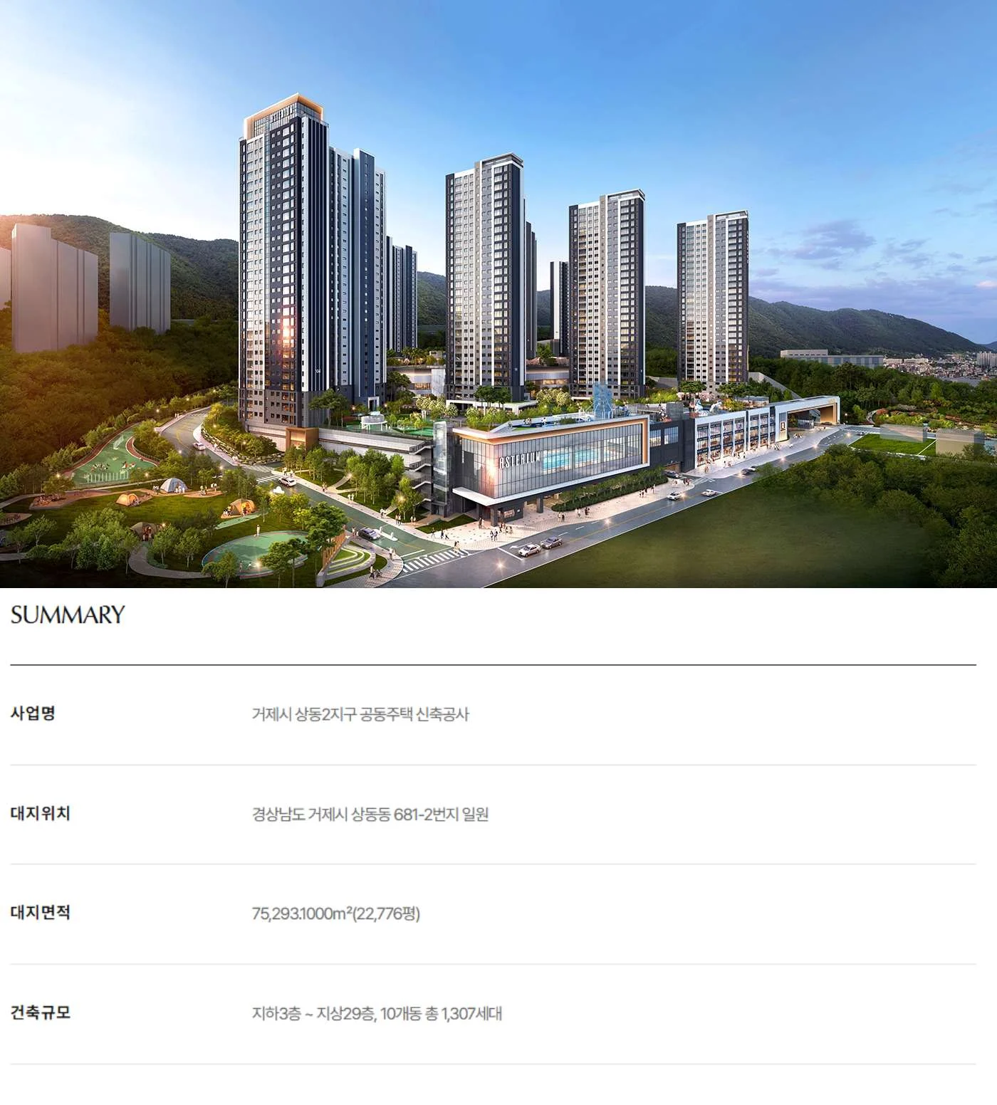 센트레빌 아스테리움 거제 사업개요